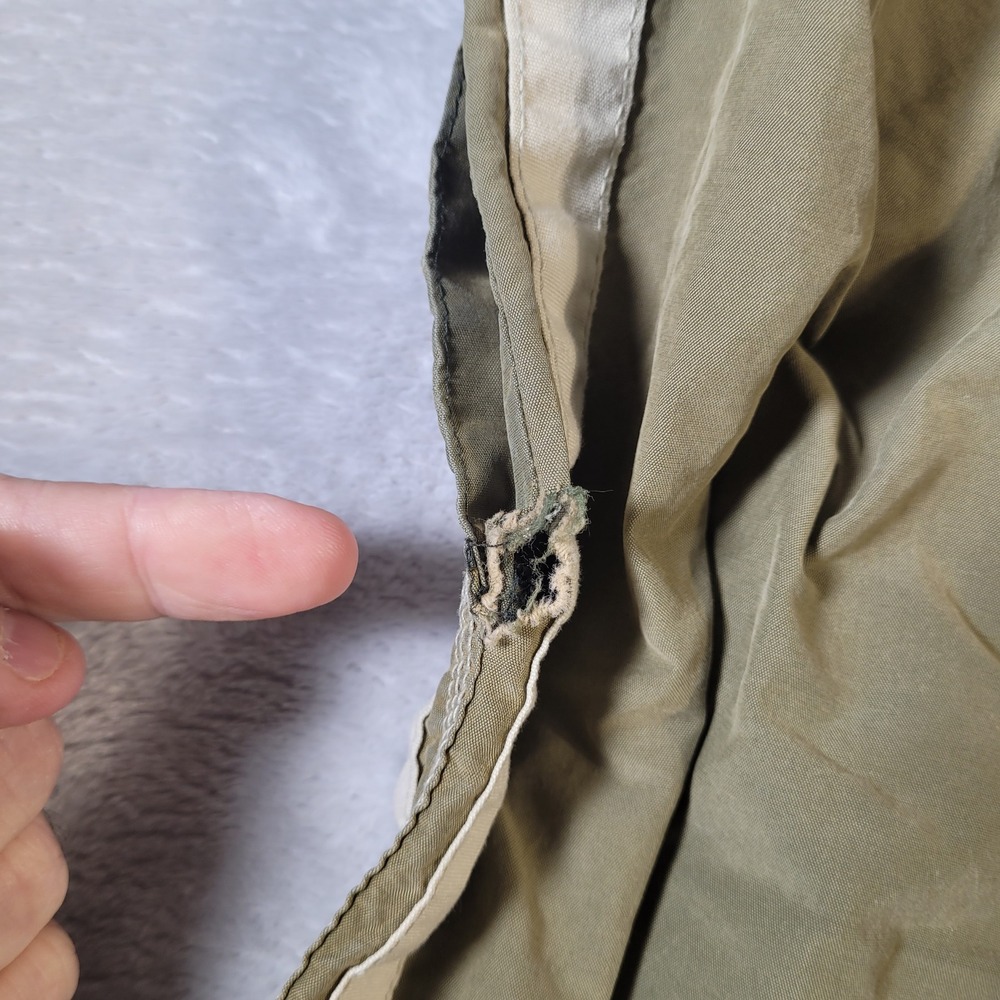 Vintage Abercrombie Swim Trunks Mens L Olive Green Cargo Side Stripe Board Short - Picture 12 of 15